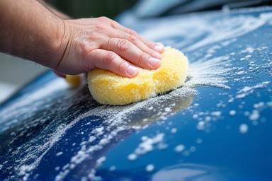 Lavage extérieur manuel d'une voiture